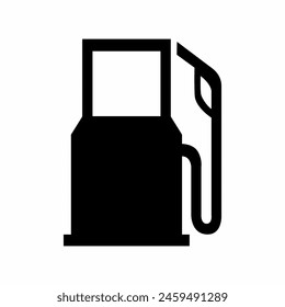 Vector negro del icono de la gasolinera sobre fondo blanco