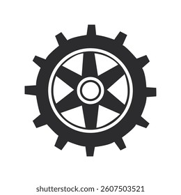 Black Gear Icon Design Template