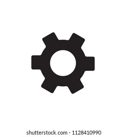 Black gear icon. Vector illustration