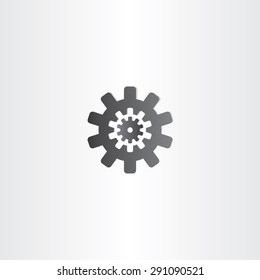 black gear icon vector sign design element