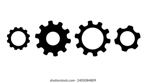 black gear set background vector 