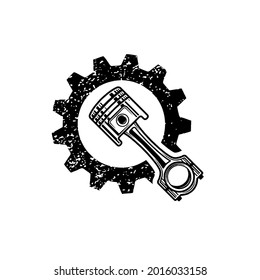 Black gear wheel icons on white background - stock vector.