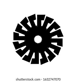 The Black Gear Wheel. motion wheel. engineering gear.