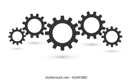 black gears icon