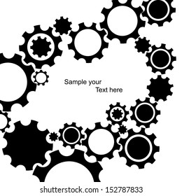 Black gears mechanism background
