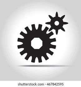 Black Gears Vector Illustration Stock Vector (Royalty Free) 467840408