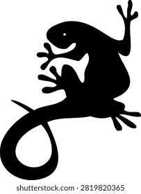Ilustración vectorial silueta lagarto