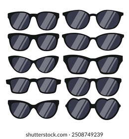 Black Geek Glasses Vector Illustration