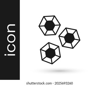 Black Gem Stein Symbol einzeln auf weißem Hintergrund. Schmucksymbol. Diamant.  Vektorgrafik
