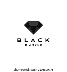Black gemstone diamond logo design