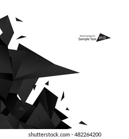 Black geometric abstract background