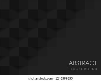 Black geometric abstract background 3D. Vector Illustration EPS10.