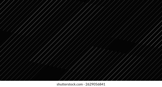  Capa abstracta geométrica negra de la superposición del fondo en el espacio oscuro con la decoración diagonal de las líneas. Elemento de Diseño gráfico moderno estilo rayado para el Anuncio,