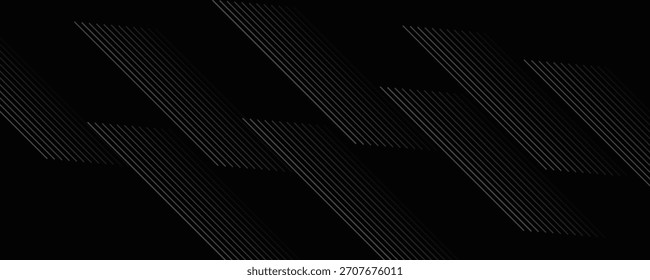  fundo abstrato geométrico preto sobrepõe a camada no espaço escuro com decoração de linhas diagonais. Elemento de design gráfico moderno estilo listrado para banner,