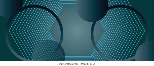 Black geometric abstract background overlapping layers on bright space with line effect decoration. Circle style concept modern graphic design element for banner, flyer, card. Eps10