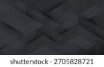Black geometric abstract background. Triangles and Cubes Pattern. Modern Graphic Design BG for banner, flyer, card, cover, or brochure