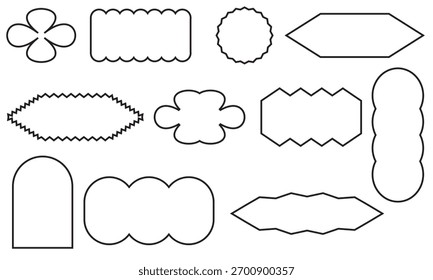 Black geometric abstract shapes on white background. Brightly colored geometric shapes and patterns arranged on a dark background, ideal for modern design, art backgrounds, or creative concepts.