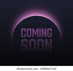 Black geometric abstraction. Dawn Coming soon. Dark background. Solar eclipse. Vector design