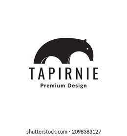 black geometric animal tapir logo symbol icon vector graphic design illustration idea creative 