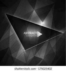 Fondo geométrico negro con copyspace - vector eps10