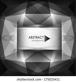 Black geometric background with copyspace - eps10 vector