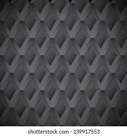 Black geometric background. Elegant background, based on octahedron shapes. EPS 10, transparent element. Layered file.