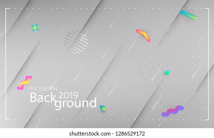 Black geometric background.  Fluid shapes composition.  Digital minimal poster. Business landing page. A4 size. Eps10 . - Vector