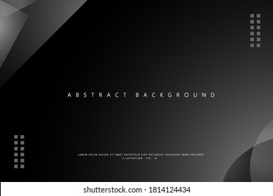 Black geometric background. Modern template trendy gradient shapes composition. Vector illustration