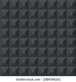 Black geometric background. Mosaic tiles. Vector illustration. 