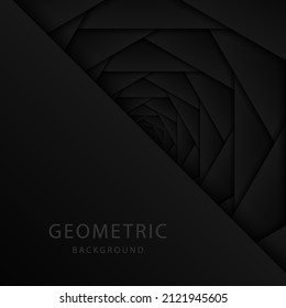 Black geometric background. Vector illustration. 