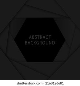 Black geometric background. Vector illustration. 