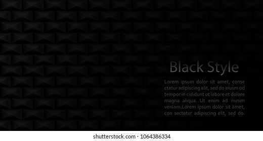 Black geometric banner template