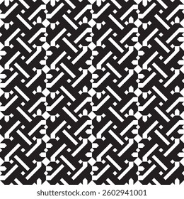 Black geometric bold lines knitted fabric vector square seamless pattern or texture