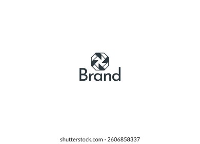 Black geometric Cross shape Logo Template with white background. 