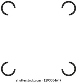 black geometric frame border isolated on white halftone monochrome design element empty blank template vector