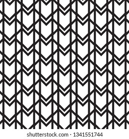 Black geometric of linear on white background. vector pattern. pattern is on swatch panel.