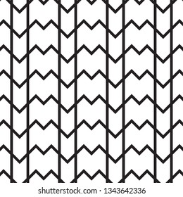 Black geometric of linear on white background. vector pattern. pattern is on swatch panel.