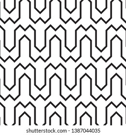 Black geometric of linear on white background. vector pattern. pattern is on swatch panel.