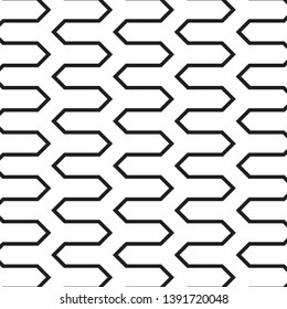 Black geometric of linear on white background. vector pattern. pattern is on swatch panel.