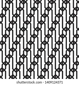Black geometric of linear on white background. vector pattern. pattern is on swatch panel.