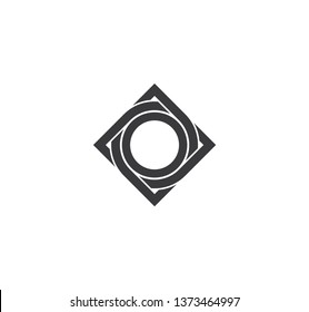 Black geometric logo design