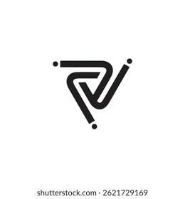 Black geometric logo for isp, network, optical fiber cable company, networking logo design