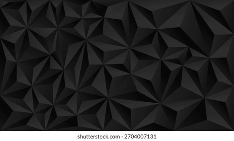 Negro Geométrico bajo poli facetado abstracto patrón de fondo de diseño de arte. bajo fondo geométrico poli.