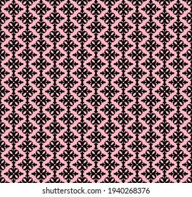 patrón geométrico negro en un fondo rosa