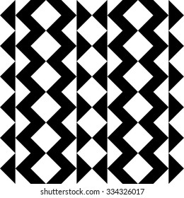 black geometric pattern of triangles and rhombus