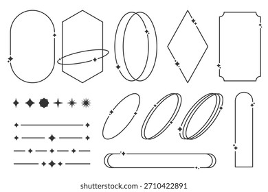 Black geometric patterns with sparkling decorative borders