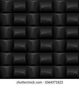 Black geometric repeat tile. Seamless pattern for backgrounds, wallpaper, web banners.
