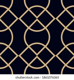 Black geometric seamless background and pattern.