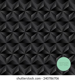 Black geometric seamless pattern