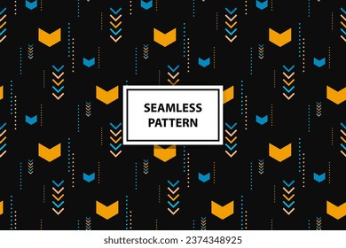 Black Geometric seamless pattern. Abstract geometric graphic design pattern. simple Seamless geometric pattern.